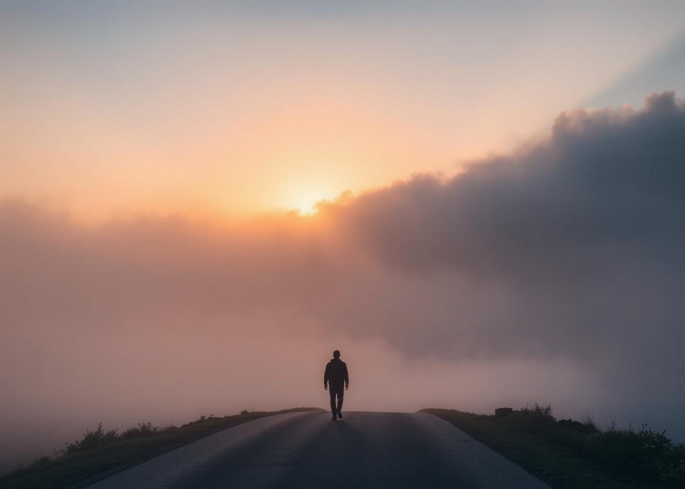 Ryan, walking into morning fog